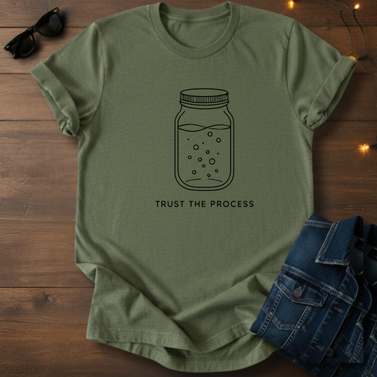 Trust the Process Jar T-Shirt — Minimal Inspirational Tee